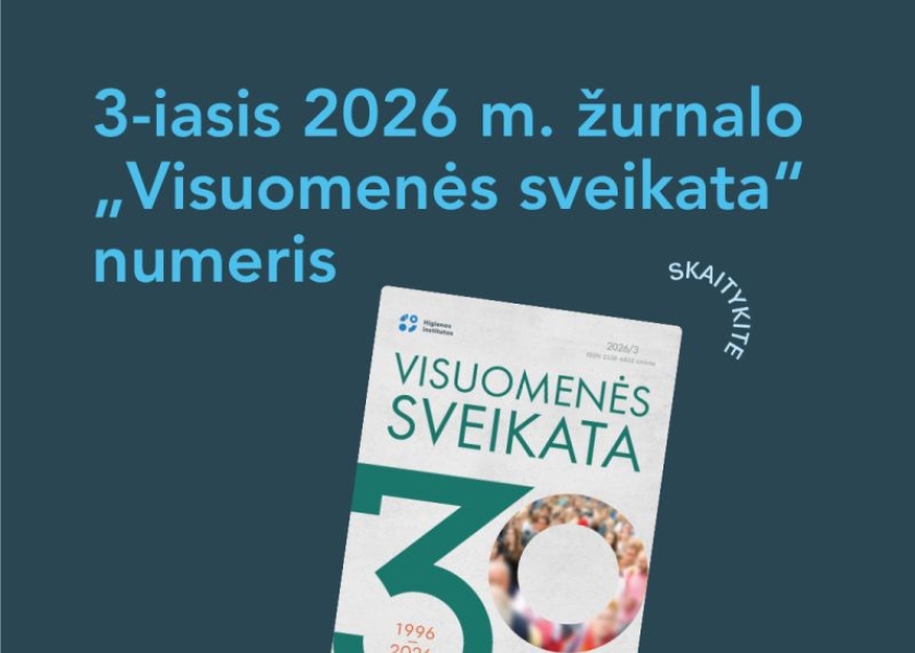 Naujame žurnalo „Visuomenės sveikata“ numeryje – aktualios visuomenės sveikatos temos ir tyrimų rezultatai