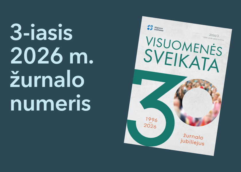 Naujame žurnalo „Visuomenės sveikata“ numeryje – aktualios visuomenės sveikatos temos ir tyrimų rezultatai