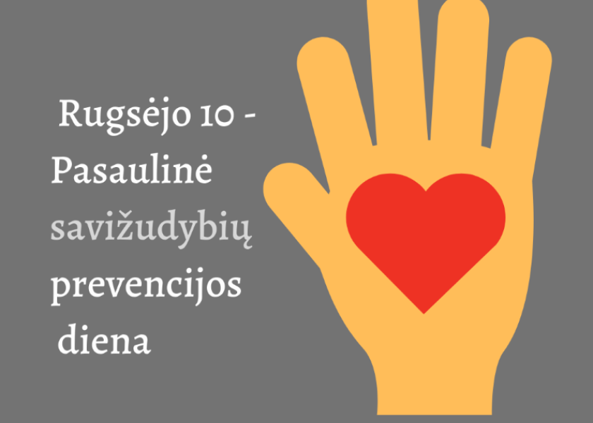 Kviečiame dalyvauti Pasaulinės savižudybių prevencijos dienos renginiuose